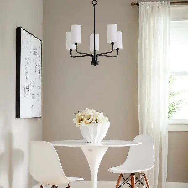 Charlotte 5-Light Chandelier in Matte Black - Image 7
