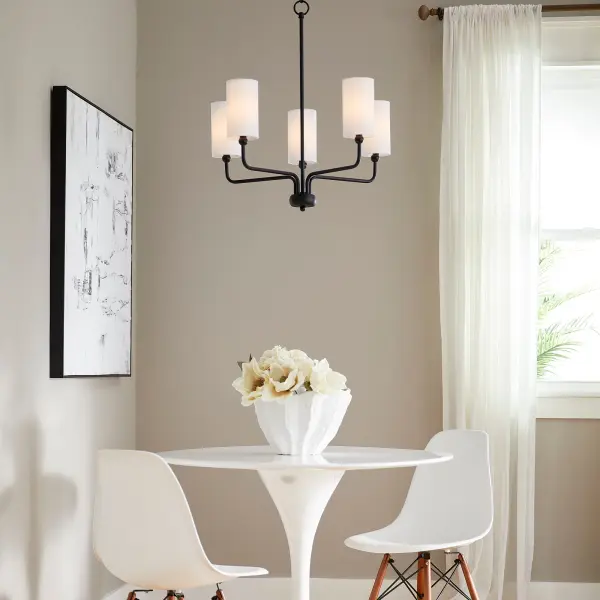 Charlotte 5-Light Chandelier in Matte Black - Image 8