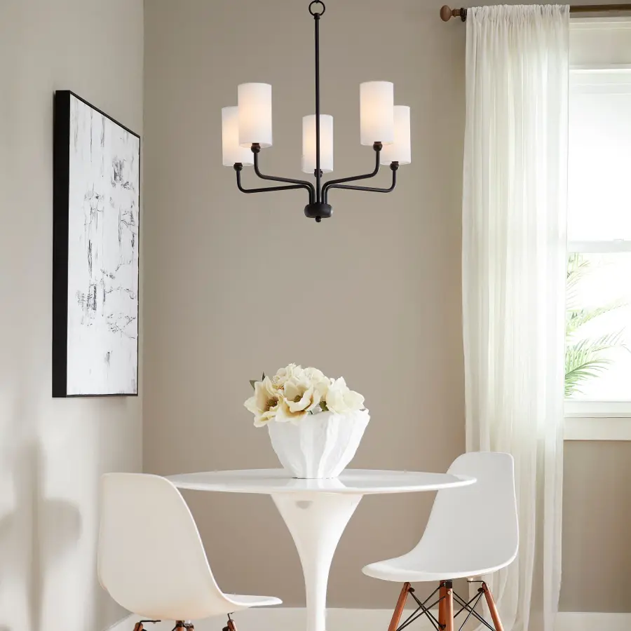 Charlotte 5-Light Chandelier in Matte Black - Image 8