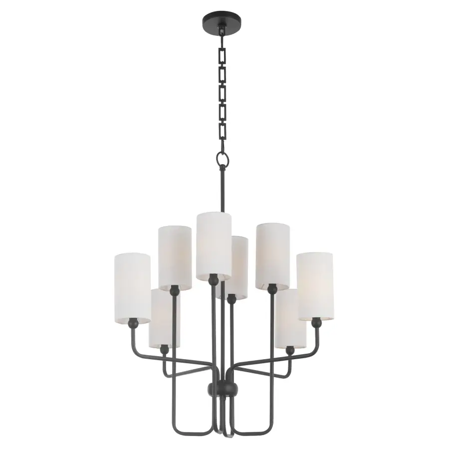 Charlotte 8-Light Chandelier in Matte Black - Image 2