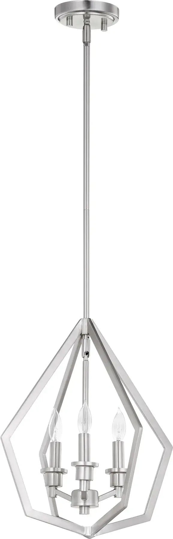 Knox 3-Light Satin Nickel Pendant - Image 1
