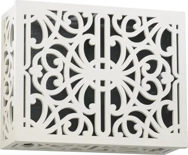 A practical surface-mount door chime featuring a protective grill in a versatile satin white finish. Ideal for residential entryways and commercial reception areas requiring clear audible alerts.