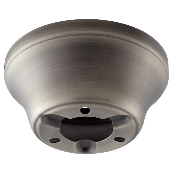 This hugger adapter enables flush ceiling mounting for Quorum ceiling fans, ideal for rooms with low ceilings. The compact 5-inch design includes all necessary hardware for easy installation.