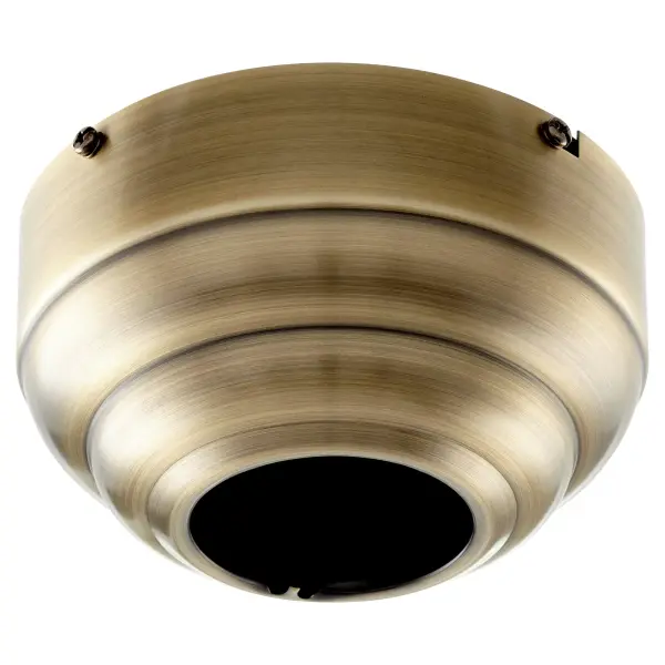 This slope ceiling adapter enables safe ceiling fan installation on angled ceilings up to 45 degrees. Compact 6" x 3.25" design in classic Antique Brass finish provides both function and subtle style coordination.