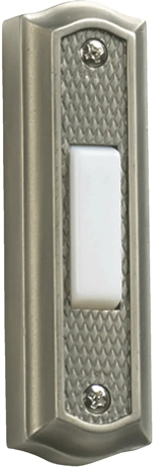Zinc Door Chime Button in Antique Silver