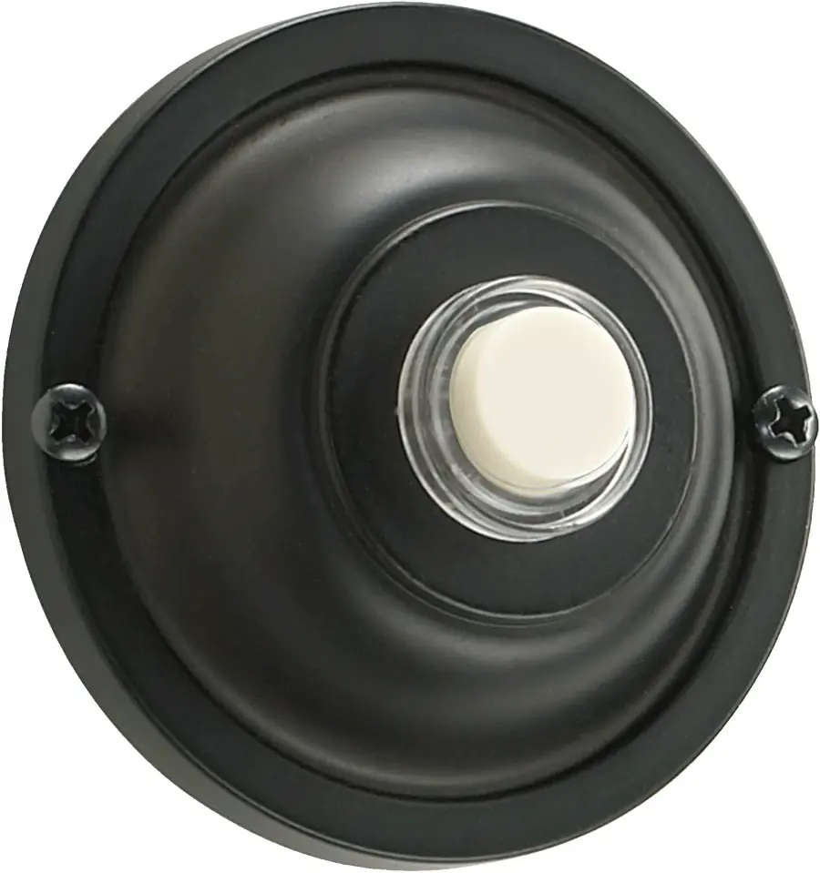 Basic Round Button Door Chime - Old World