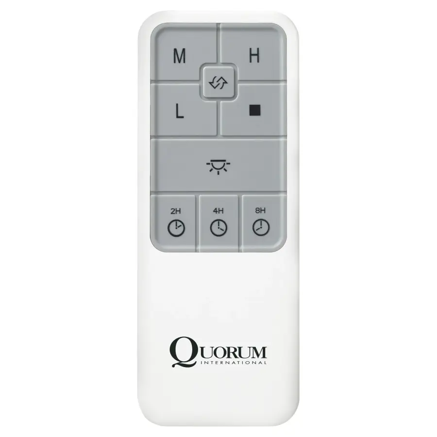 AC Motor Remote Control with LED Dimmer - White