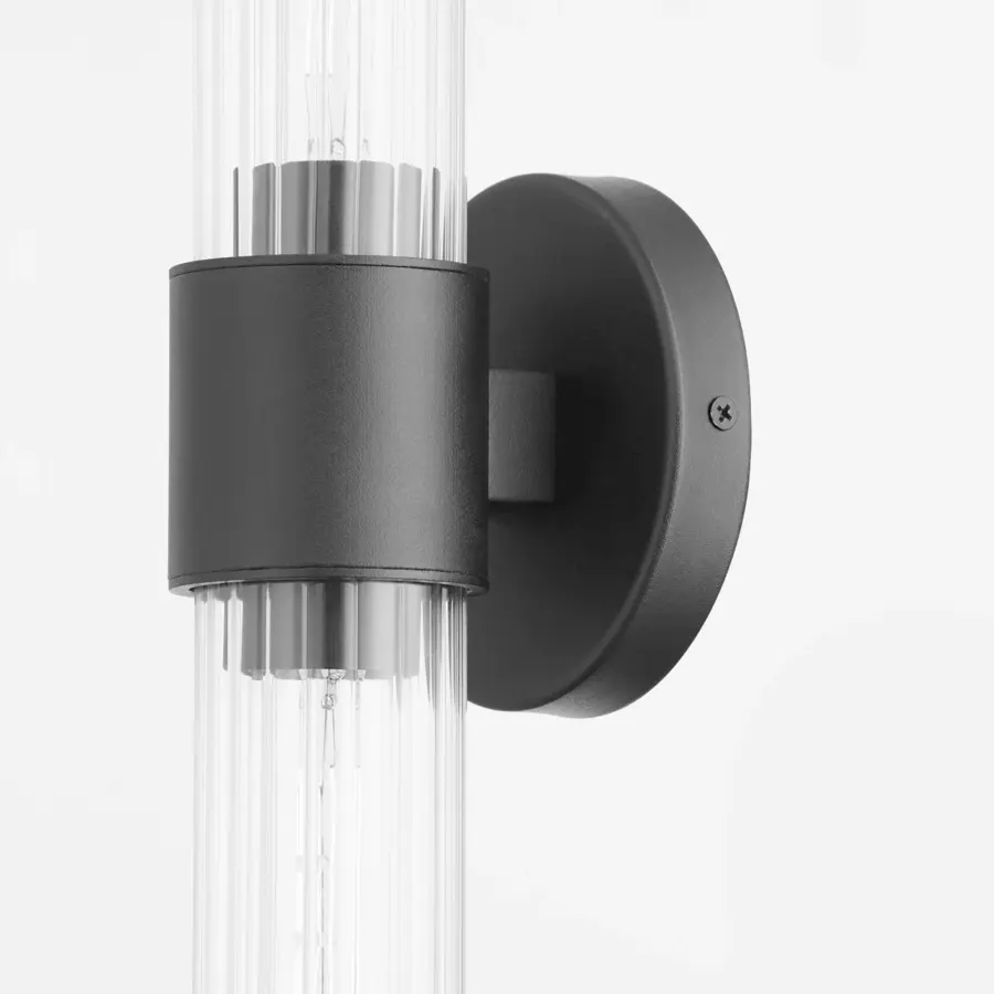 Fuze 2-Light Outdoor Wall Sconce in Textured Black - Image 3