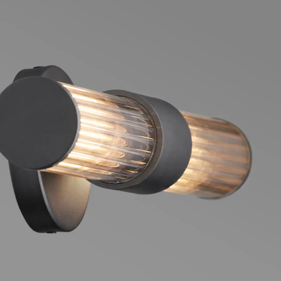 Fuze 2-Light Outdoor Wall Sconce in Textured Black - Image 4