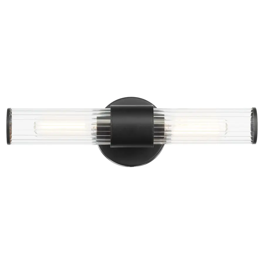 Fuze 2-Light Outdoor Wall Sconce in Textured Black - Image 6