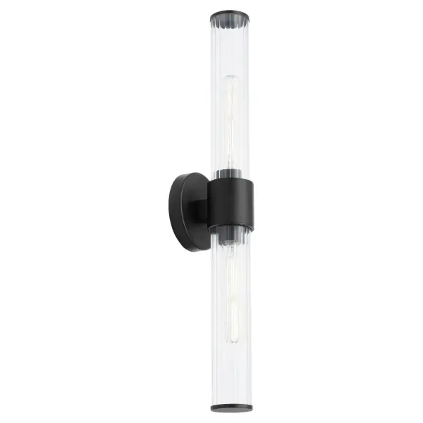 Fuze 2-Light Outdoor Wall Sconce in Textured Black - Image 3