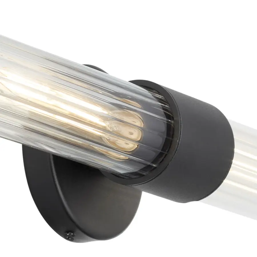 Fuze 2-Light Outdoor Wall Sconce in Textured Black - Image 5