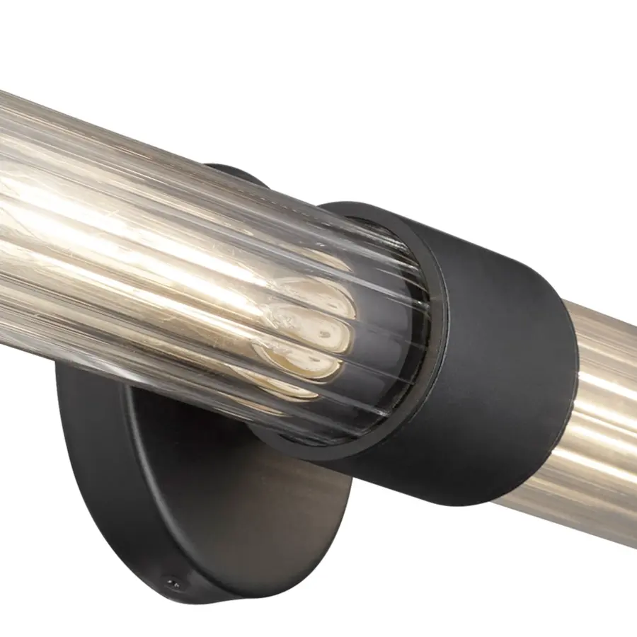 Fuze 2-Light Outdoor Wall Sconce in Textured Black - Image 7