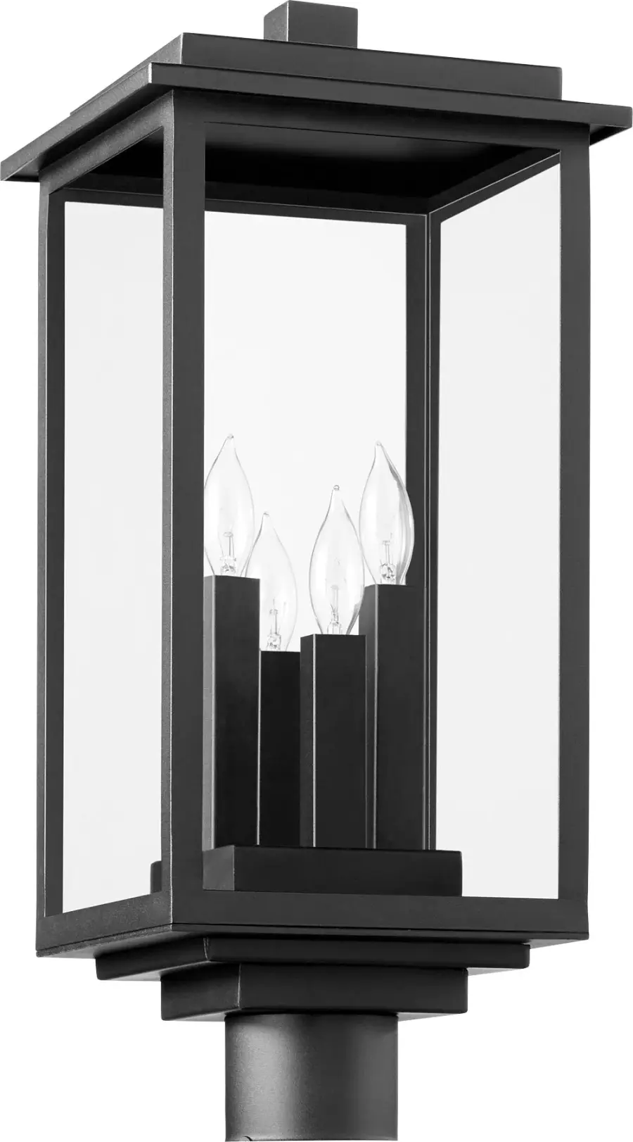 Westerly 4-Light Outdoor Post Lantern in Noir - Image 1