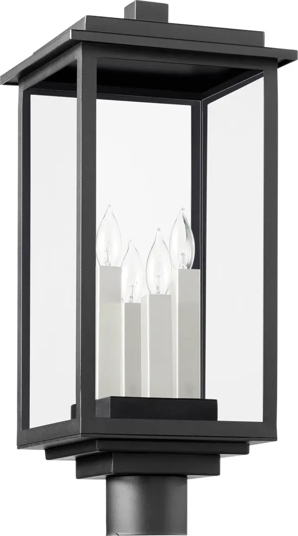 Westerly 4-Light Outdoor Post Lantern in Noir - Image 3