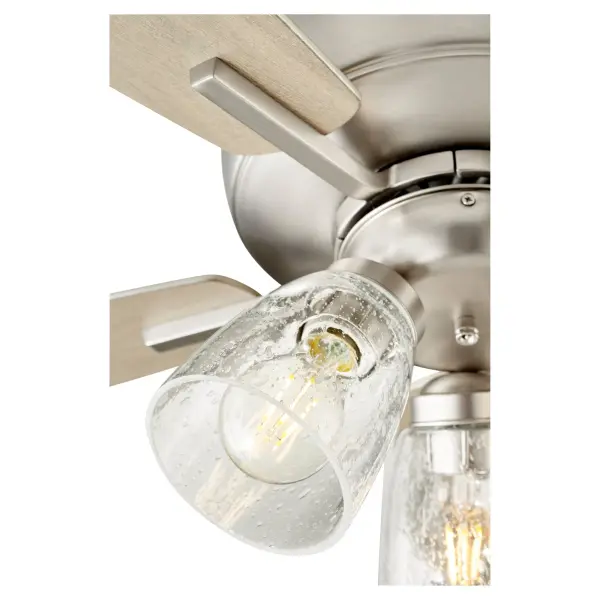 Breeze 52" Satin Nickel Transitional Ceiling Fan with Light - Image 3