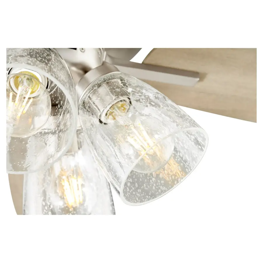Breeze 52" Satin Nickel Transitional Ceiling Fan with Light - Image 3