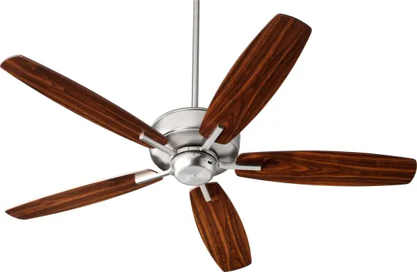 The Breeze ceiling fan combines transitional elegance with practical performance. Its 52-inch span and five durable blades with 12-degree pitch deliver efficient airflow, while the satin nickel finish adds sophistication to any room.