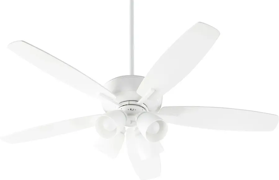 Breeze 52" Studio White Transitional Ceiling Fan with Light