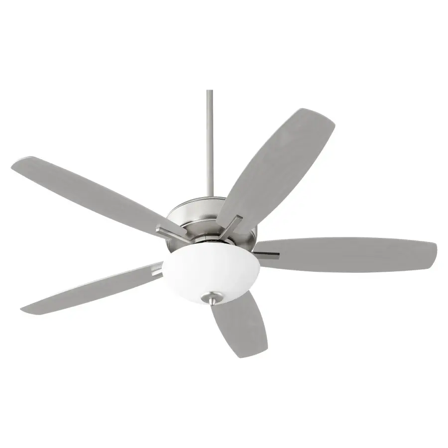 Breeze 52" Satin Nickel Transitional Ceiling Fan with Light - Image 2