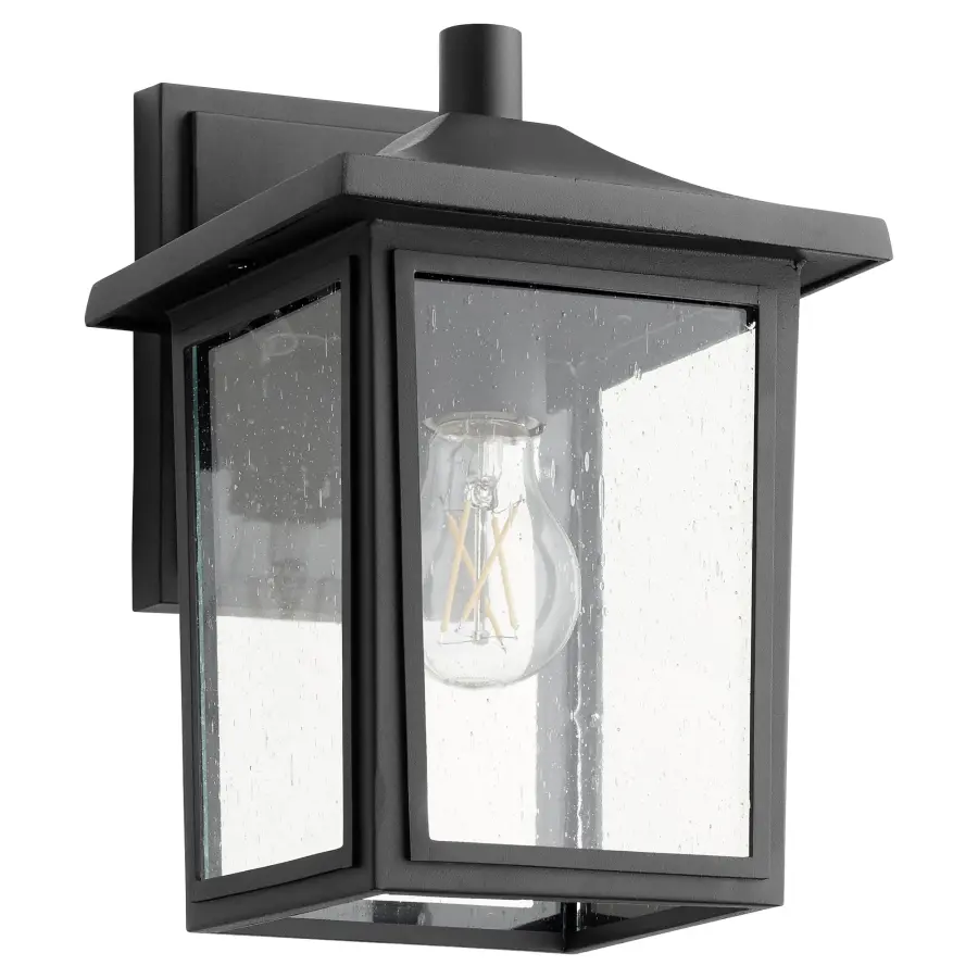 Transitional 11" Outdoor Wall Light in Black