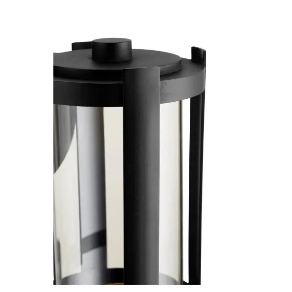 Solu 11" Outdoor Wall Lantern in Textured Black - Image 2