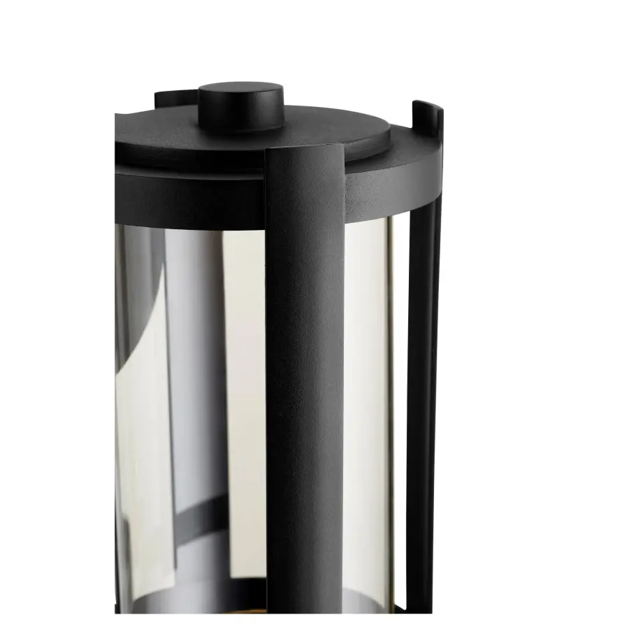 Solu 11" Outdoor Wall Lantern in Textured Black - Image 2