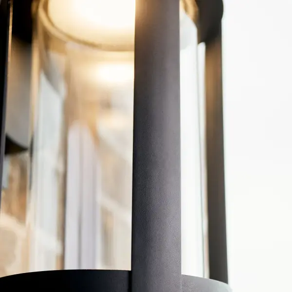 Solu 11" Outdoor Wall Lantern in Textured Black - Image 3