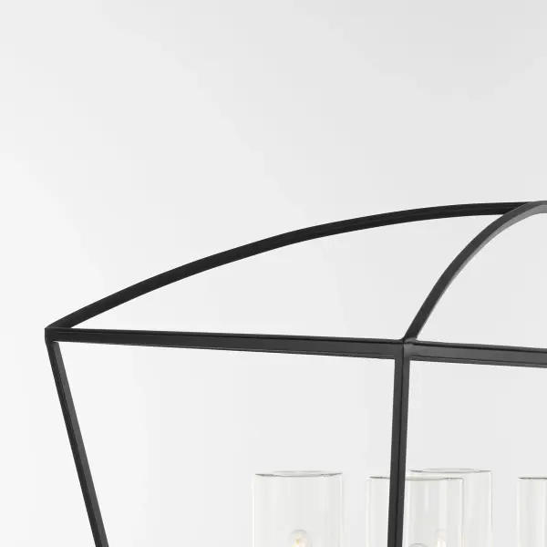Odeon 10-Light Outdoor Linear Chandelier in Matte Black - Image 4