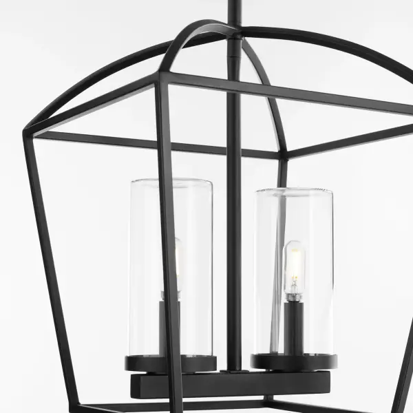Odeon 2-Light Outdoor Pendant in Matte Black - Image 3