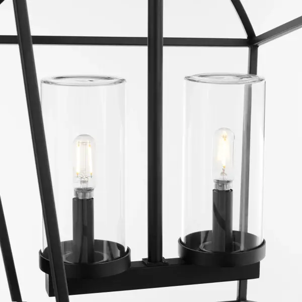 Odeon 2-Light Outdoor Pendant in Matte Black - Image 4