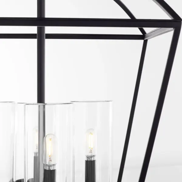 Odeon 4-Light Outdoor Pendant in Matte Black - Image 3
