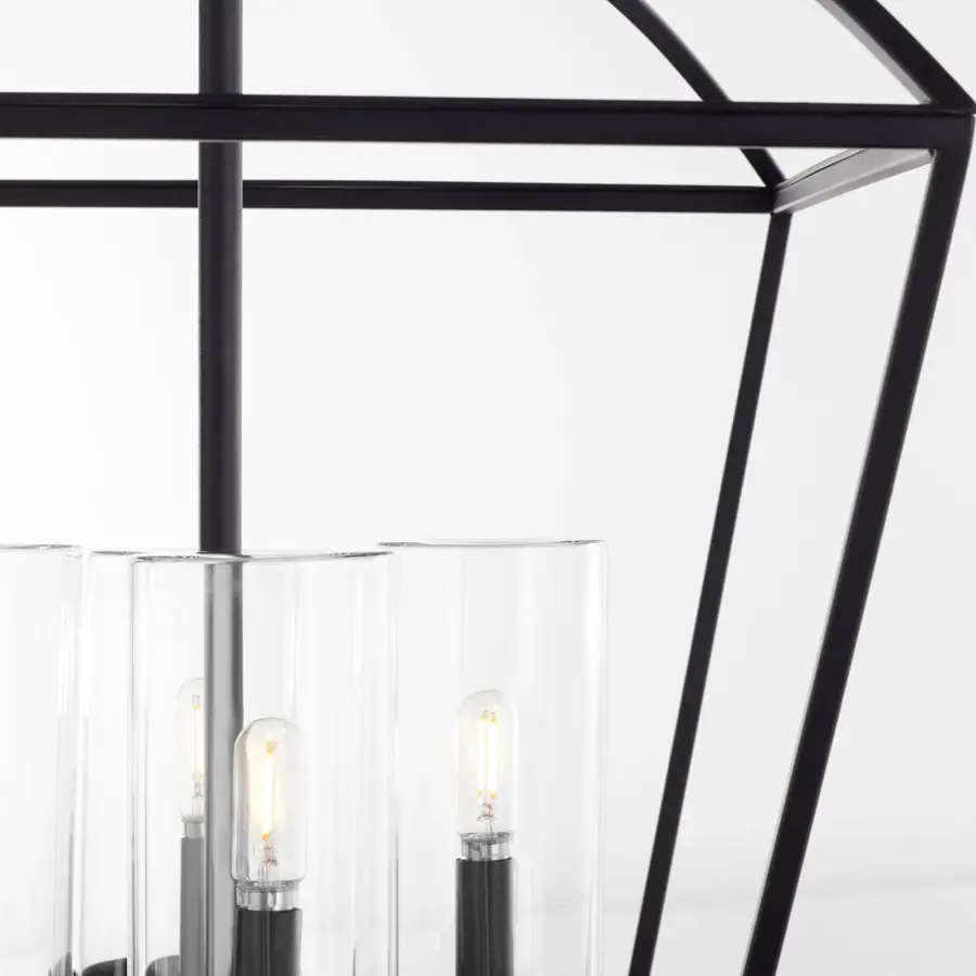 Odeon 4-Light Outdoor Pendant in Matte Black - Image 3