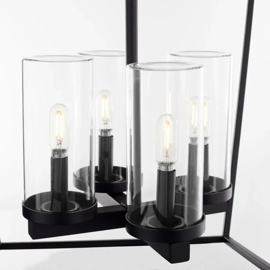 Odeon 4-Light Outdoor Pendant in Matte Black - Image 4