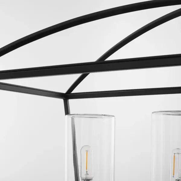Odeon 5-Light Outdoor Linear Chandelier in Matte Black - Image 3