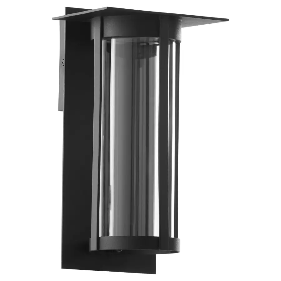 Abram 12" Outdoor Lantern in Black - Image 1