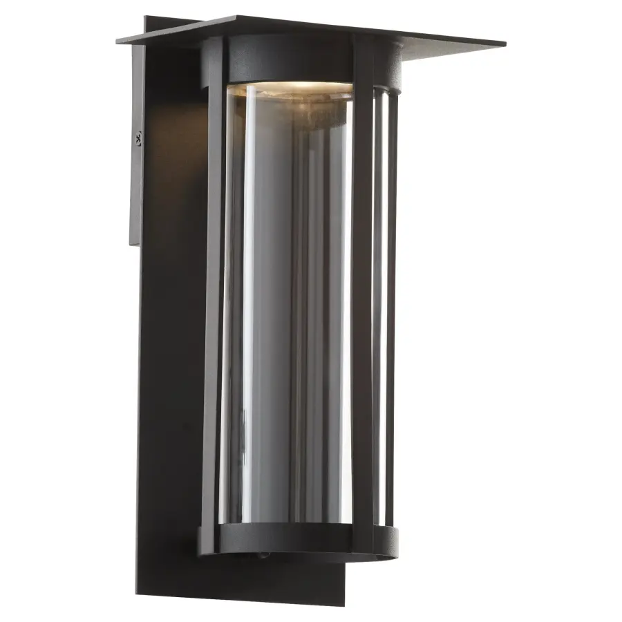 Abram 12" Outdoor Lantern in Black - Image 2