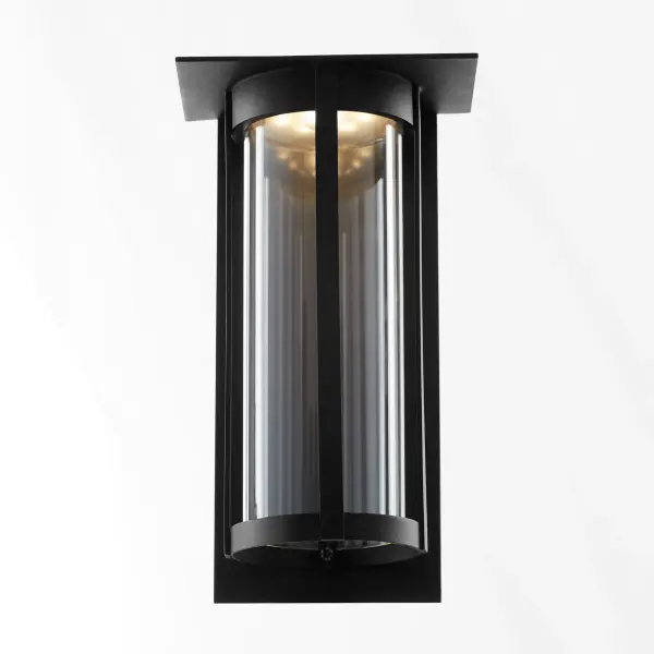 Abram 12" Outdoor Lantern in Black - Image 3