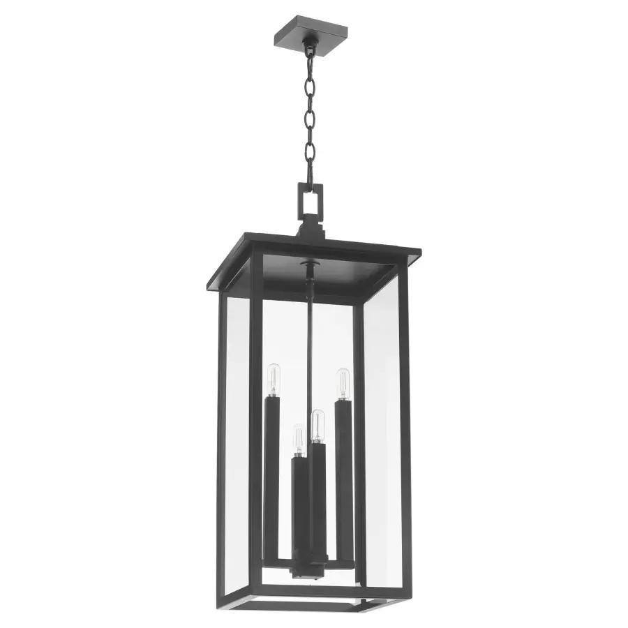 Westerly 32" Outdoor Pendant in Textured Black - Image 1