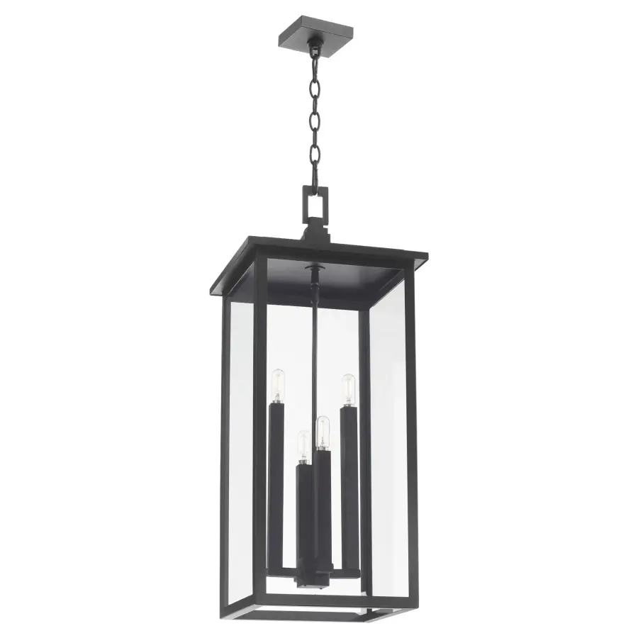 Westerly 32" Outdoor Pendant in Textured Black - Image 2