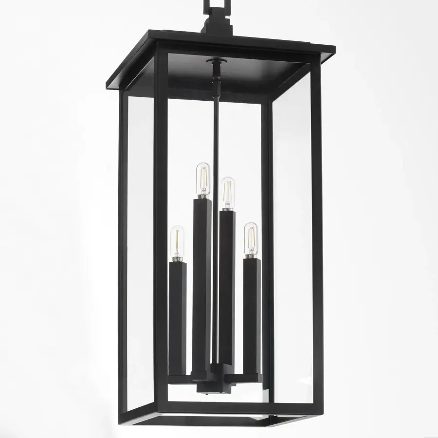 Westerly 32" Outdoor Pendant in Textured Black - Image 4