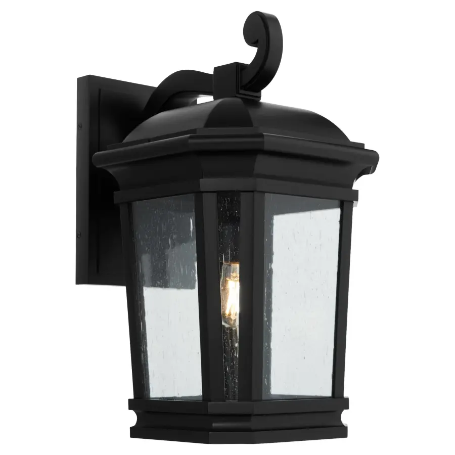 Murphy 12" Outdoor Wall Lantern in Matte Black - Image 2