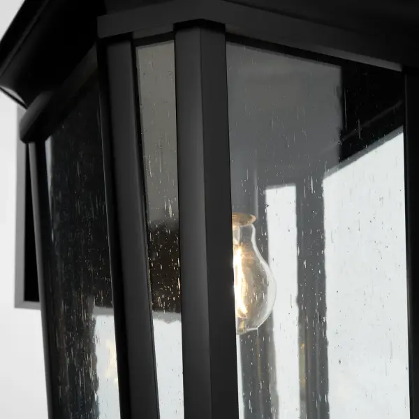 Murphy 12" Outdoor Wall Lantern in Matte Black - Image 3