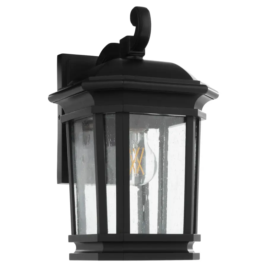 Murphy 8" Outdoor Wall Lantern in Matte Black - Image 1