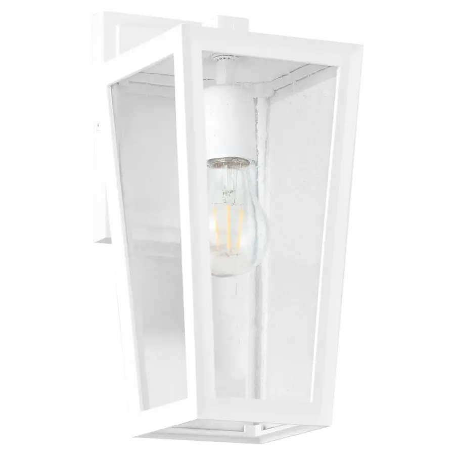 Bravo 12" Outdoor Wall Lantern in White - Image 1