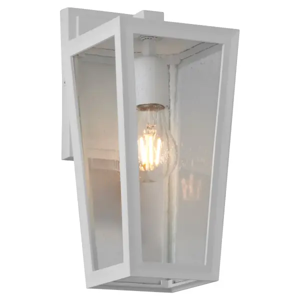 The Bravo outdoor lantern combines sleek geometric design with marine-grade construction for lasting coastal performance. Its wet-listed LED capability and clear seeded glass create beautiful illumination in any weather. - alternate view