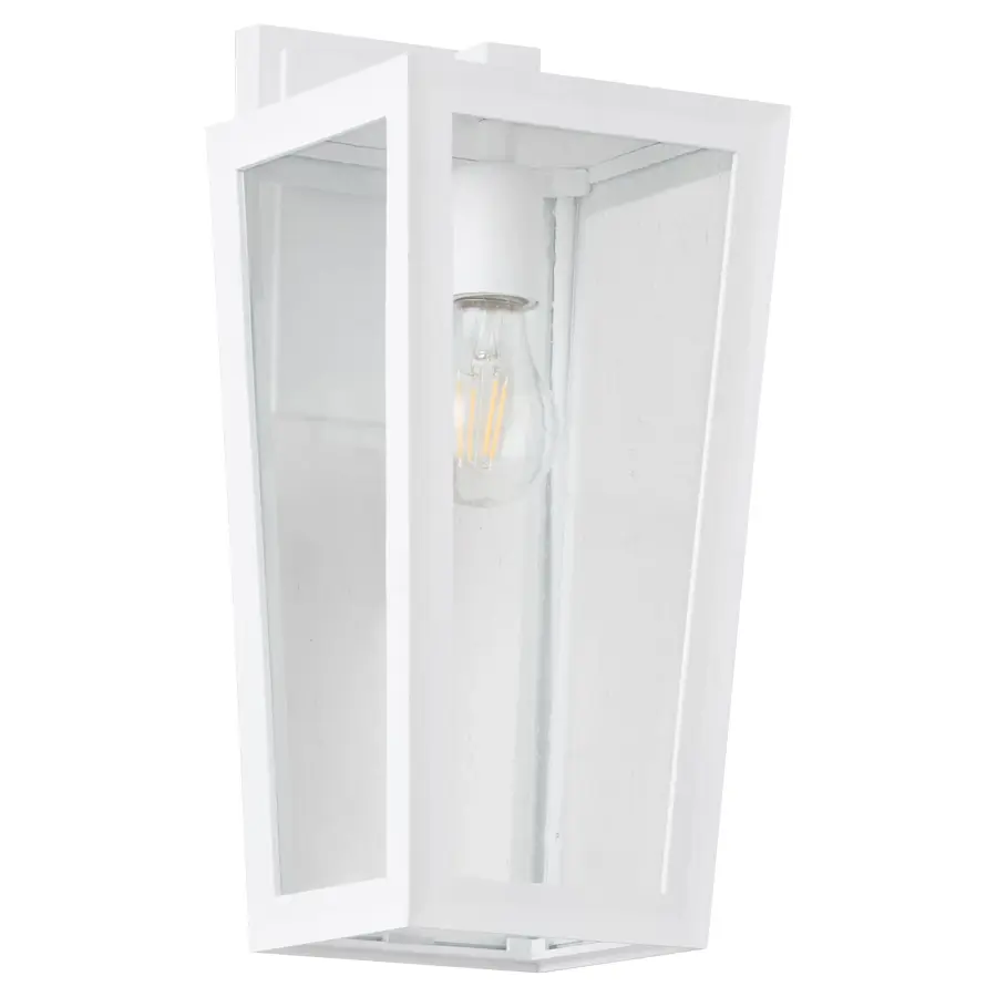 Bravo 15" Outdoor Wall Lantern in White - Image 1