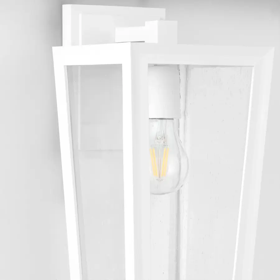 Bravo 15" Outdoor Wall Lantern in White - Image 3