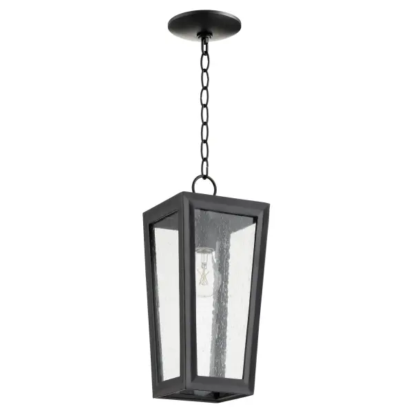 The Bravo pendant combines coastal durability with geometric mid-century design. Wet-listed LED construction and marine-grade materials ensure longevity in harsh outdoor conditions while clear seeded glass adds visual interest.