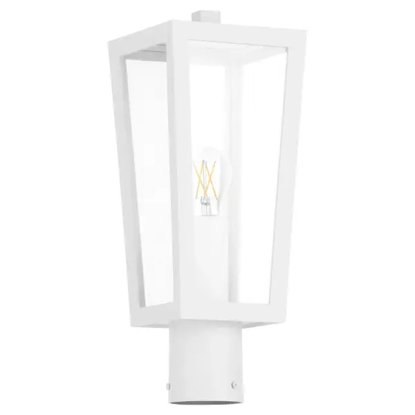 The Bravo post lantern combines mid-century modern aesthetics with marine-grade durability. Its sleek geometric shape and clear seeded glass create sophisticated outdoor lighting for coastal and traditional settings alike.